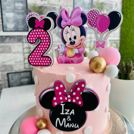 Minnie Mouse Cake Topper pink