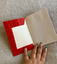 A6: Softcover - Textured Red Italian Leather leatherbound Notebook - Journal - Image 2
