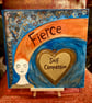 Original 12" painted canvas panel, "Fierce self compassion" - Image 4