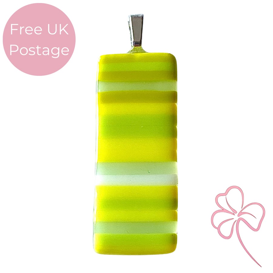 Stringer Stripes Glass Pendant 3
