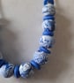 POLYMER CLAY BLUE MARBLE NECKLACE - FREE UK SHIPPING - Image 2