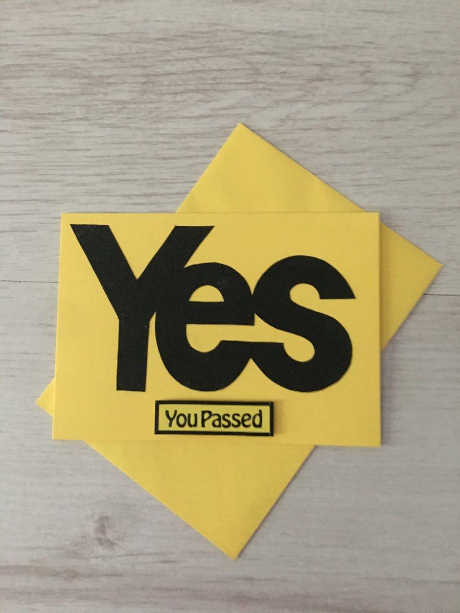 Yes You Passed, Scottish Independence Themed Greetings Card