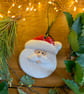 Hand Painted Ceramic Christmas Hanger, Pottery Hanging Decoration - Image 5