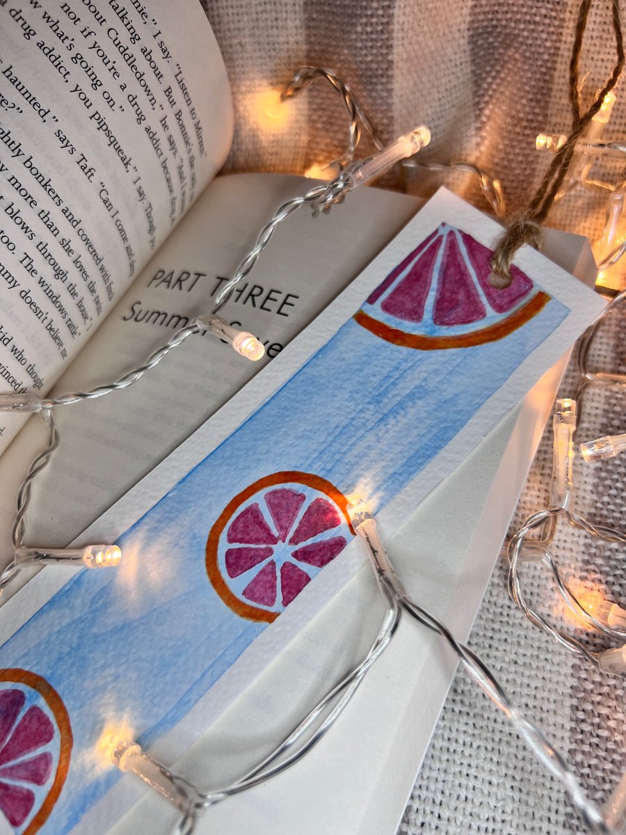 Grapefruit, citrus bookmark