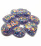 10 Lilac Resin Handmade Cabochons with Gold Holographic Glitter - Image 4