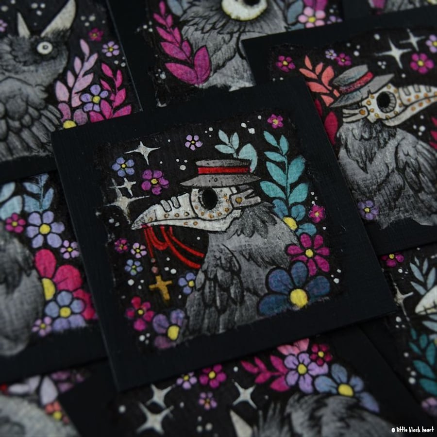 mini crow no.5 - original twinchie illustration