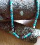 Mens Blue Quartzite & Bronzite Gemstone Beaded Necklace 18 Inch - Image 8