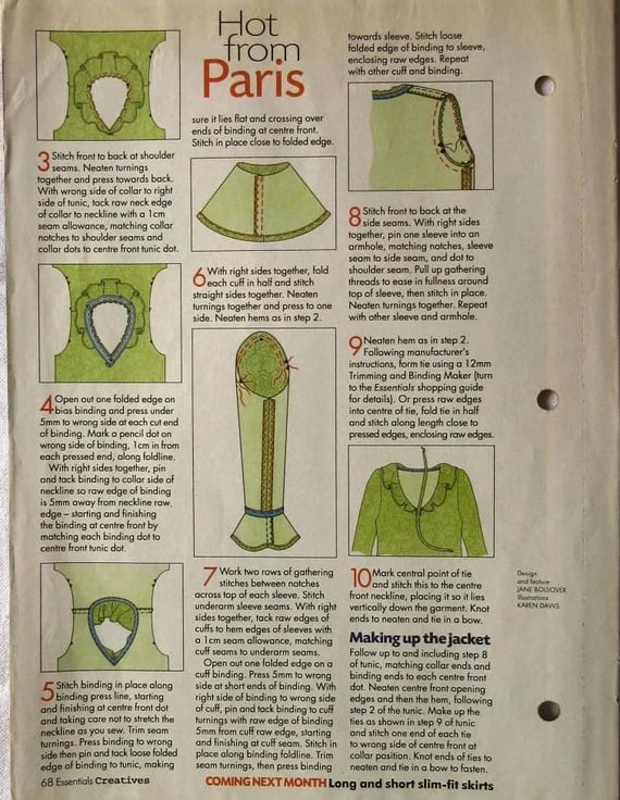 A Multi-'Size Sewing Pattern for a Woman's Tuni... - Folksy