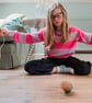 Wooden Spinning Top with String Whip & Peerie - Image 3