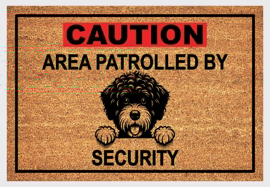 Portuguese Water Dog Security Door Mat No.1 - Welcome Mat - 3 Sizes