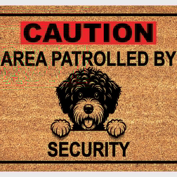 Portuguese Water Dog Security Door Mat No.1 - Welcome Mat - 3 Sizes