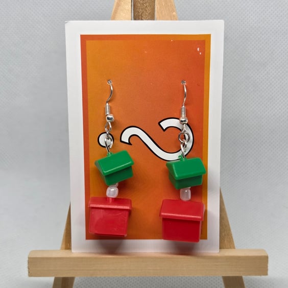 Board Game House Earrings