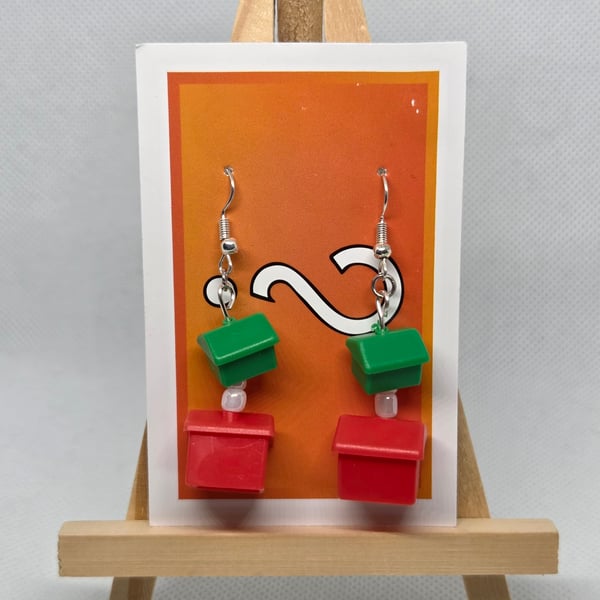 Board Game House Earrings