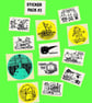 Thermal printed Sticker Pack 3