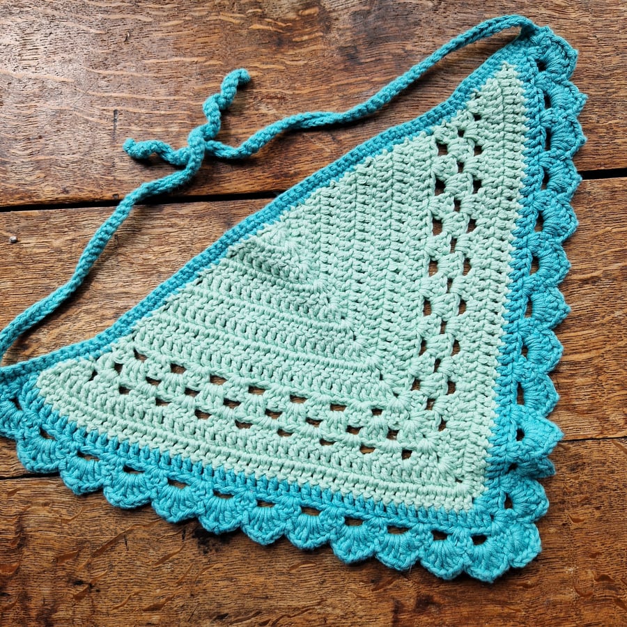 Blue Bandana, Blue Hair Accessory, Birthday Gift, Festival Headwear