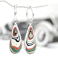 Reversible tractor fordite earrings - Image 1