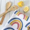 Bright Rainbow Print Tea Towel