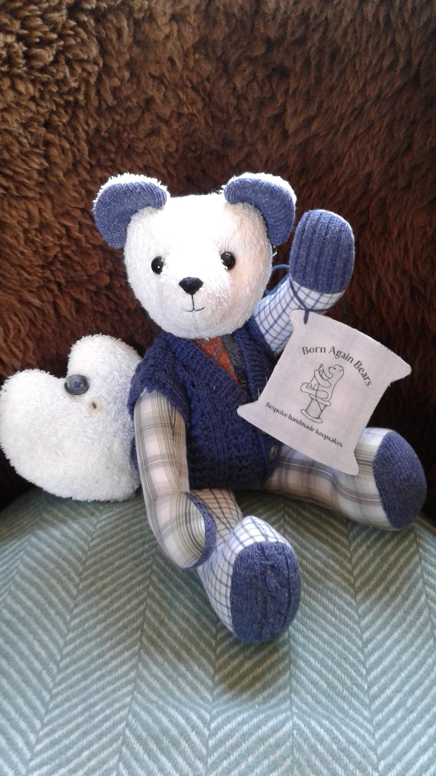 Memory, keepsake bespoke bear to cherish forever. 