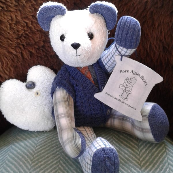 Memory, keepsake bespoke bear to cherish forever. 