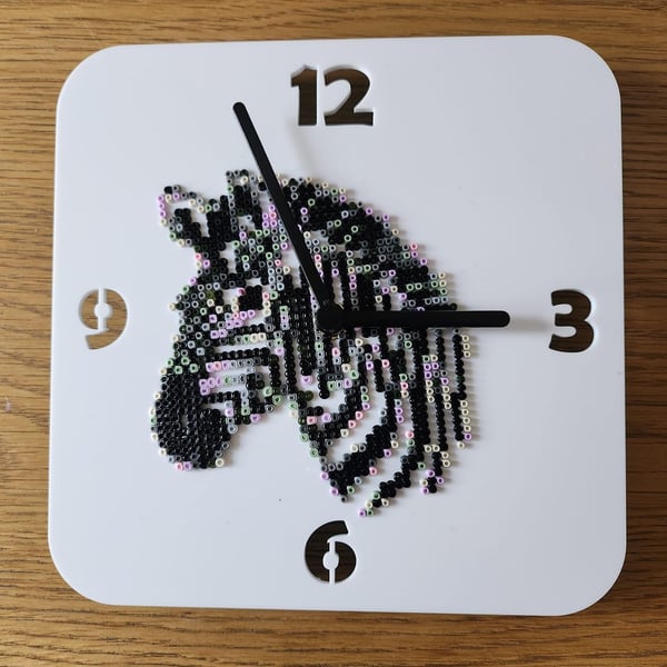 wall clock with zebra design