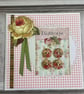 Sewing - Button and gingham card (pink) by Carolee Crafts  PB12 - 0024