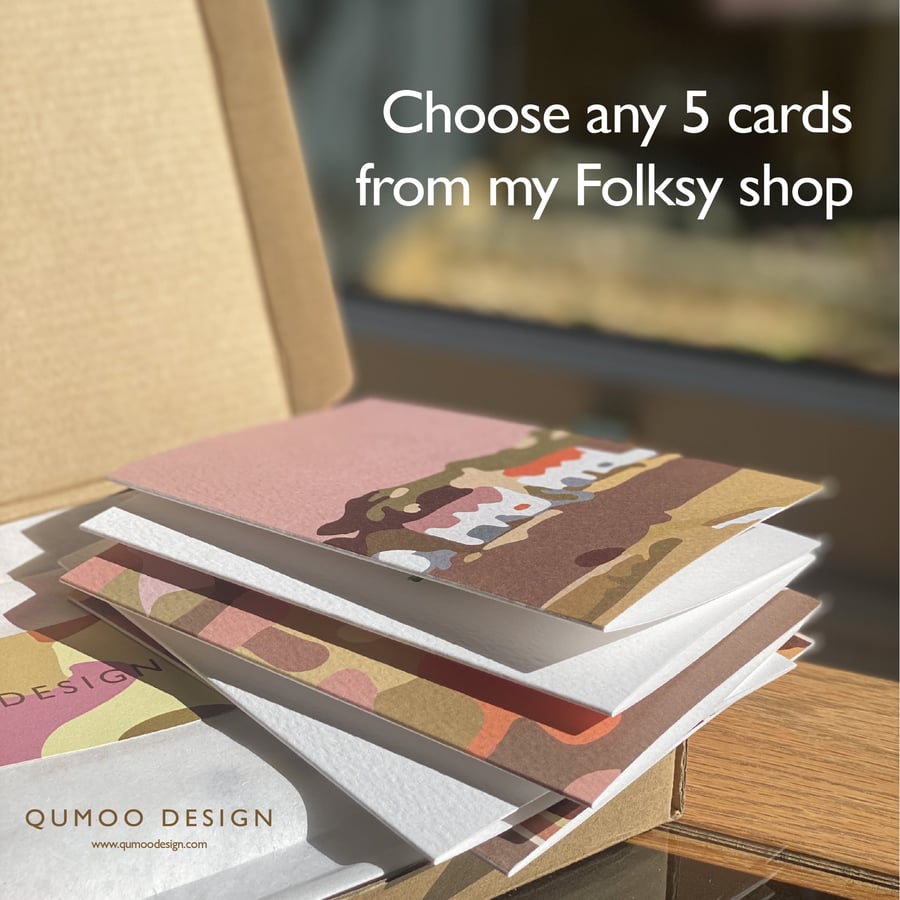 5 pack cards MULTIPACK ANY CARD FROM MY FOLKSY SHOP Beautiful Bundle
