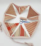 Mini bunting in red and gold. Free uk delivery.   - Image 2