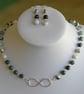 Sterling Silver Drop Earrings with Moss Agate and Jasper - Image 4
