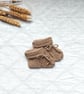 Bamboo Baby Booties, sand shade, 0-6 months - Image 3