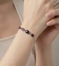 Handmade Guinea Ruby Slider Bracelet, Sterling Silver Adjustable Bracelet