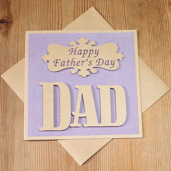 Purple Father's Day Card
