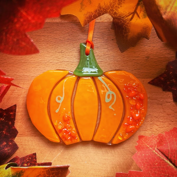 Fused Glass Pumpkin