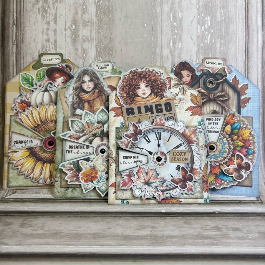 Tag & Pocket set for Autumn by Carolee Crafts PB8 0056