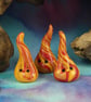 Trio of FireBugs Magic! OOAK Sculpt by artist Ann Galvin