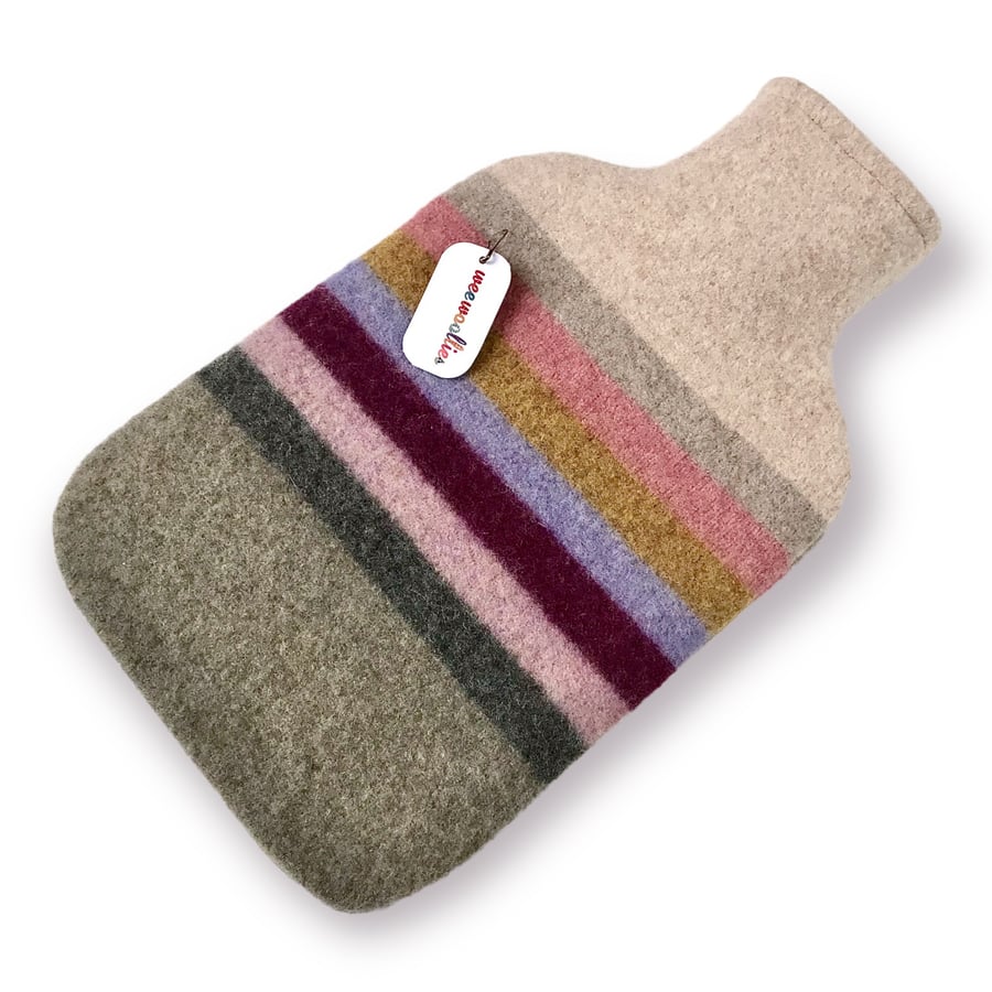 100 % Felted Merino Lambswool Hot water bottle 