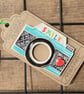 Ceramic camera magnet open lens turquoise  - Image 2