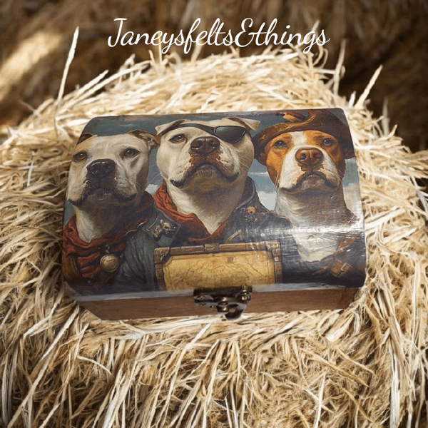 Rustic wooden trinket chest