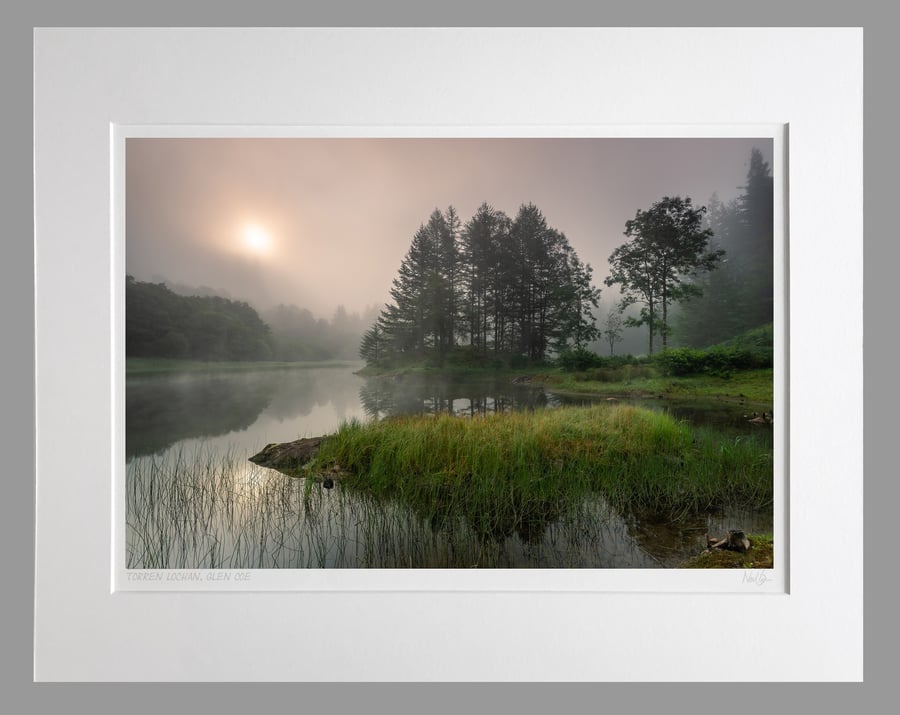 A misty Torren Lochan, Glen Coe, Highlands - A3 (50x40cm) Unframed Print