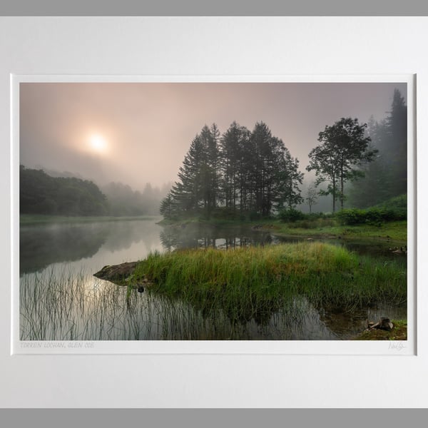 A misty Torren Lochan, Glen Coe, Highlands - A3 (50x40cm) Unframed Print