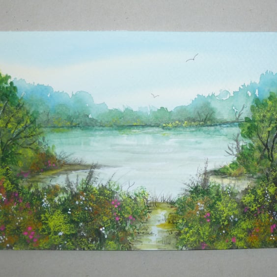original art painting watercolour landscape ( ref fa 347  T1 )