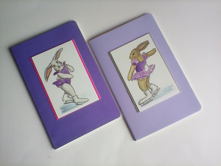 Mini Notebook Set Featuring Rabbits