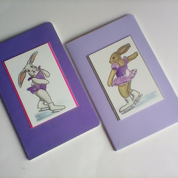 Mini Notebook Set Featuring Rabbits