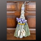 Celestial Altar Besom Broom Wiccan Pagan Witch Cleansing Spell Ritual Amethyst