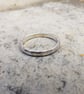 Handmade Narrow Silver Meteorite Ring - Image 7