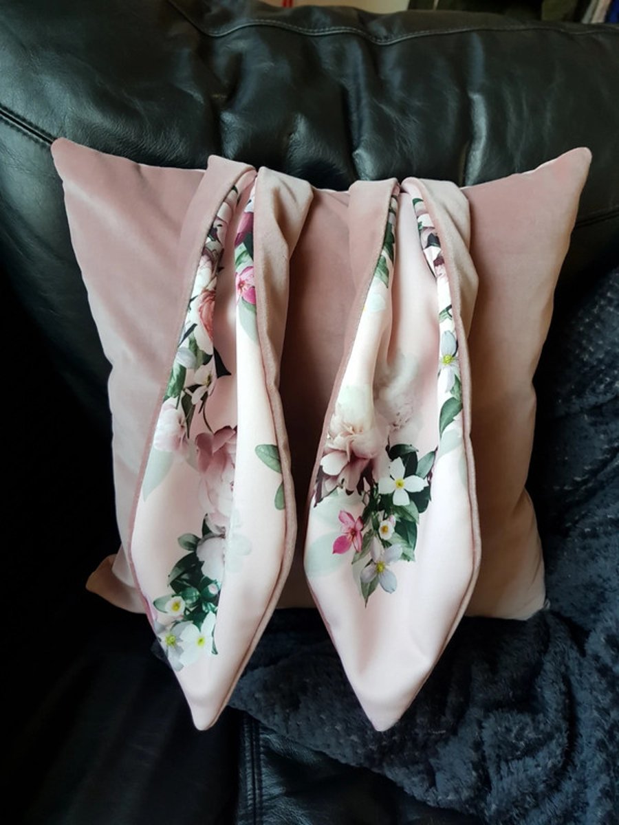 Bunny ears Floral cushion pillow with pad inside