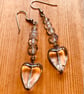 Clear heart earrings  - Image 1