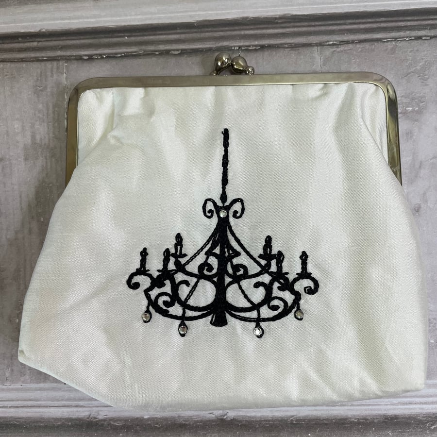 Clutch Bag Chandelier Silk Frame Bag by Carolee Crafts PB1 - 0014