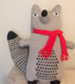 Large grey hand knitted wolf  doll  - Image 2