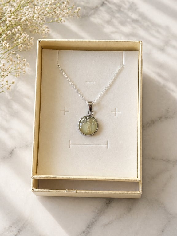 In loving memory pendant - hair fur or ashes 