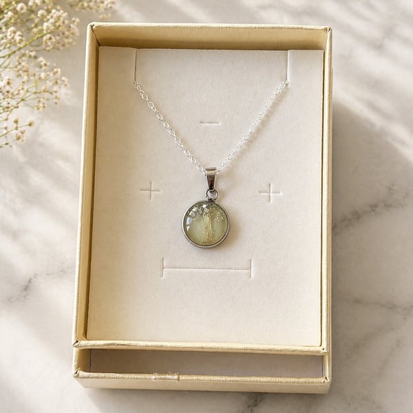 In loving memory pendant - hair fur or ashes 